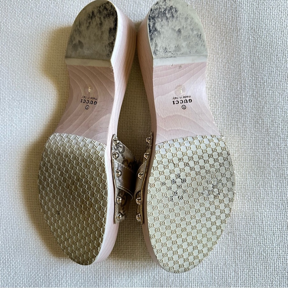 GUCCI Metallic Gold Horsebit Mules🌸 - Picture 6 of 6